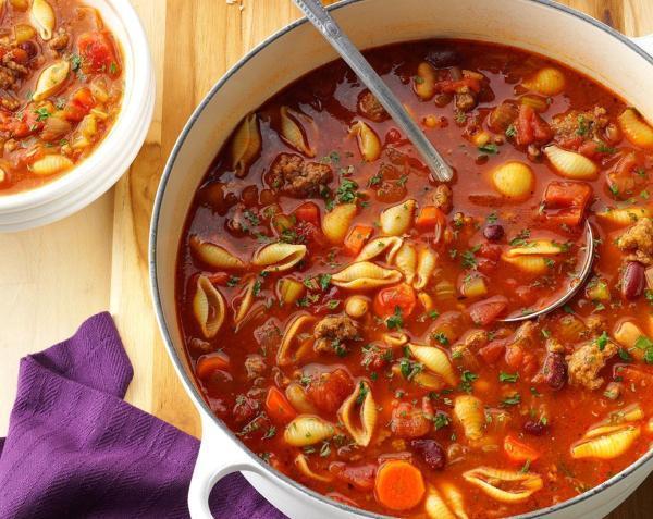 طرز تهیه سوپ پاستا چیلی؛ یک سوپ خوش طعم تازه ایتالیایی طرز تهیه سوپ پاستا چیلی؛ یک سوپ خوش طعم تازه ایتالیایی